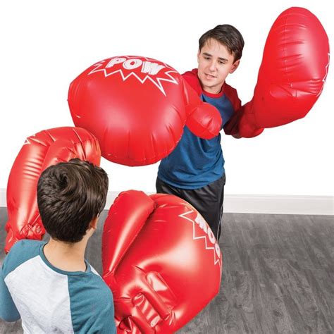 large oversized inflatable boxing gloves.